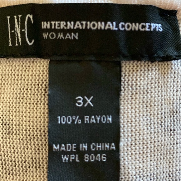 I.N.C International Concepts Leopard print sequenced v-neck pullover NEW size 3X - Picture 5 of 10